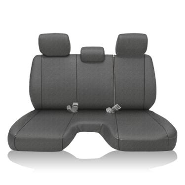 Imagem de EDIETH Capa de banco personalizada compatível com Toyota Tacoma 2005 2006 2007 2008 2009 2010 2011 2012 2013 2014 - cinza