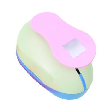 Imagem de KiBcsLic Furador de papel em formato de carimbo, fácil de pressionar para arte em papel, presente, portátil, profissional, leve, multifuncional, suprimentos, Rosa, 16.2 Cm X 10.2 Cm X
