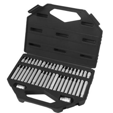 Imagem de Jogo de bits hex, torx, spline, haste 10mm, crv, 1/2pol.-3/8pol., caix