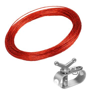 Imagem de Kit de cabo e guincho de cobertura de piscina, kit de cabo de cobertura de piscina de 30 metros e kit de catraca para cobertura de piscina fio de guincho e cabo para prender coberturas de piscinas