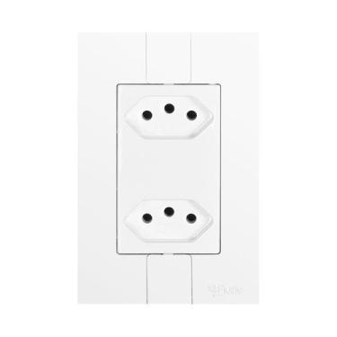 Imagem de Interruptor 1 Tecla Simples de Embutir com Placa Horizontal - Pluzie