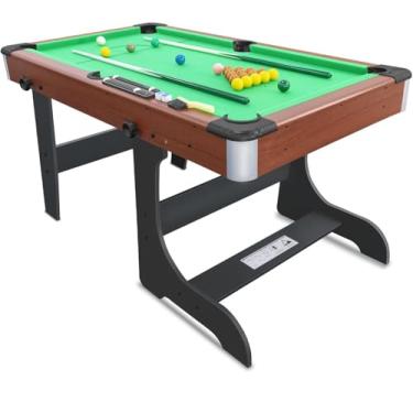 Imagem de Hyner Mesa de jogos multifunções 5 em 1 de 152 cm, conjunto de mesa dobrável para vários jogos com mesa de pebolim de futebol, mesa de bilhar, mesa de hóquei, mesa de tênis de mesa, basquete