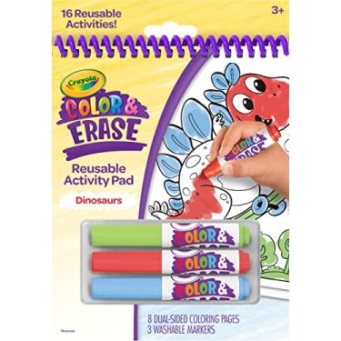 Imagem de Crayola Color and Erase Reusable Activity Pad, Dinosaurs, Gift for Kids, Ages 3, 4, 5, 6