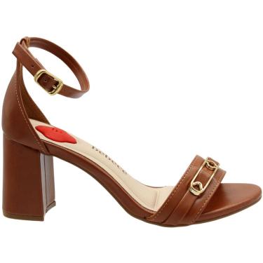 Imagem de Sandália Bebecê Salto Bloco B+ Napa Egeu Tira Enfeite Feminina