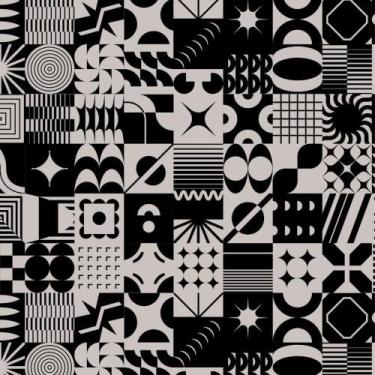 Imagem de Papel Presente Bobina Couchê 60CM MOD.327 Abstrato Prata 100 Metros - 