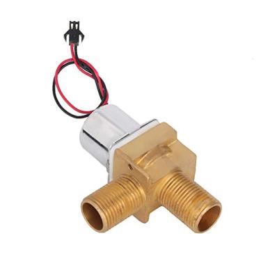 Imagem de Sensor de Mictório para Banheiro, Válvula Solenoide de 6v, Acessório de Manutenção, Válvula Reta Universal de Cobre Cerâmico para Banheiro (Pissentetr4z7w0a1x-01)