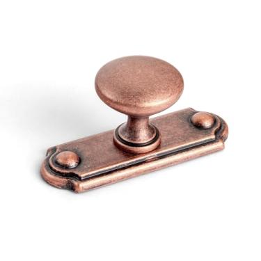 Imagem de Goo-Ki Pacote com 6 puxadores de gaveta de cozinha com placa traseira/espaçador ferragens de armário de liga de zinco de cobre antigo - Puxadores de barra de parafuso único retrô vintage