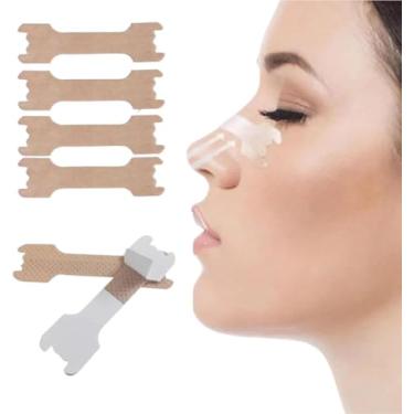 Imagem de Dilatador Nasal Adesivo Anti Ronco Kit com 10 Unidades Tiras Nasais com Embalagem Individual Melhora do Sono Fluxo de Ar Tamanho Padrão Universal Acessório Respiração