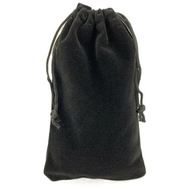 Imagem de AEAOA Sacos de presente, pacote com 10 peças de bolsas de joias de veludo com cordão de 23 x 18 cm, para doces, brinquedos, joias, guloseimas, lembrancinhas de festa de aniversário (preto)