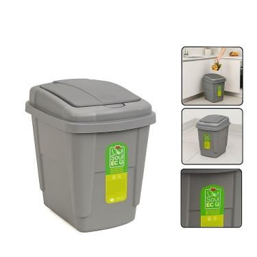 Imagem de Lixeira Click Pia Cozinha Consultorio Cesto De Lixo Bancada Tampa Smart Chao Banheiro