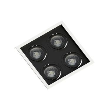 Imagem de Spot Embutir Recuado Save Energy 4 Lâmpadas Par 20 Bivolt Branco-preto