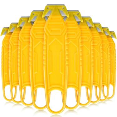 Imagem de Therwen Faca de corte de caixa de segurança de aço inoxidável abridor de pacote de lâmina oculta com divisor de fita para papelão, carta, saco de trabalho, correias, ferramenta utilitária de filme