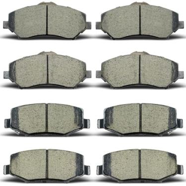 Imagem de Pastilhas de freio de cerâmica, pastilhas de freio dianteiras traseiras adequadas para Dodge Nitro, 2008-2012 para Jeep Liberty, 2007-2017 para Jeep Wrangler, 2018 para Jeep Wrangler JK