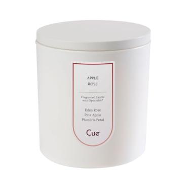 Imagem de CUE Vela perfumada de rosa maçã | Presente de Dia das Mães | Mistura de cera de coco de soja | Feito nos EUA | Tempo de queima de 50 horas | Cor branca de 241 g