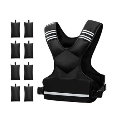Imagem de KiBcsLic Colete com peso ajustável, versátil e ergonômico para homens e mulheres, ideal para corrida, caminhada, atividades ao ar livre, academia muito mais, 8 Sacos Pequenos