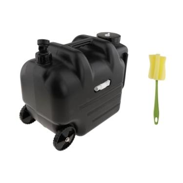 Imagem de UGPLM Camping Water Storage Jug portátil portátil com tanque de contêiner de transporte leve da para para churrasco, Preto
