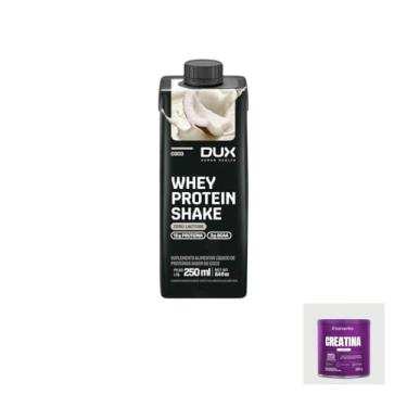 Imagem de Kit Whey Protein Shake 250ml Coco Edge + Creatina 100% Pura 300g Sanavita