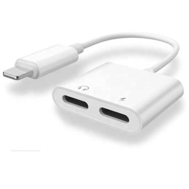 Imagem de Adaptador Iphone Lightning 2 Em 1 Recarga e Aúdio Porta Dupla - DUKIE