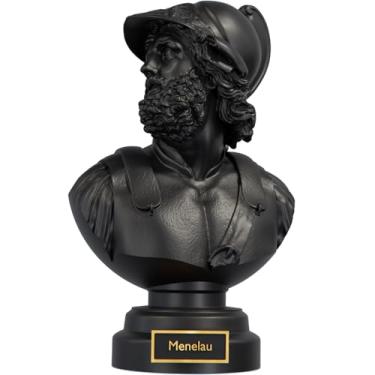 Imagem de Estátua Busto Menelau - Rei Grego (Cor Aurum Noctis)
