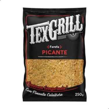 Imagem de Farofa Temperada Picante Tradicional Texgrill Pacote 250g Com Pimenta 