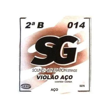 Imagem de JOGO 5 CORDAS 014 2ª SI AÇO P/VIOLAO C/ BOLINHA SG 5275