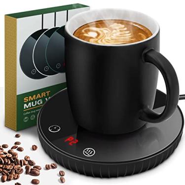 Imagem de Aquecedor de Caneca Café com Desligamento Automático 2 Configurações Temperatura e Timer 12 Horas Bebidas para Chá Leite