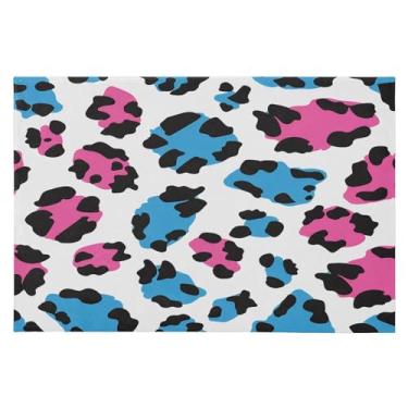 Imagem de CEBUGI Tapete de área 60 x 90 cm, macio, lavável, antiderrapante, com revestimento de borracha, estampa de leopardo, para sala de estar, quarto, decoração de casa