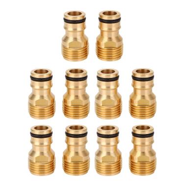 Imagem de KUIDAMOS Adaptadores de Torneira de Máquina de Lavar Louça de Latão, Conexão de Pressão à Prova de Ferrugem para Lavadora Portátil, 10 Peças para Cozinha Doméstica, Latão Galvanizado