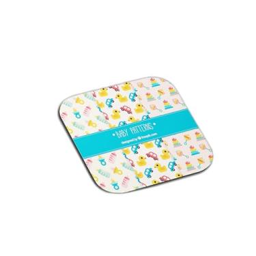 Imagem de Porta Copos Com Ilustração Personalizada Conjunto De Padrões De Bebê - Tamanho 9x9 cm