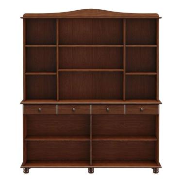 Imagem de Conj. Cozinha Cristaleira 8 Portas Balcão 3 Portas Madeira