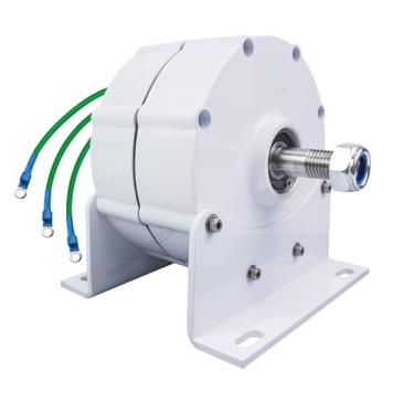 Imagem de HUIZHITENGDA Kit de Gerador Eólico Vertical com Alternador Trifásico 12V 24V 48V 220V, Turbina Eólica de 9000W com Gerador de Ímanes Permanentes e Controlador para Turbina Eólica de Água,48v