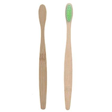 Imagem de Dioche Escova de Dentes de Bambu Macia e Confortável, Limpeza Eficaz para Banheiro, Cuidados Bucais, Material de Carvão de Bambu, 17cm (1)