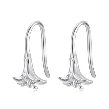 Imagem de GemKing Brincos de argola torcida BSE1147, Prata esterlina, Sem pedra preciosa