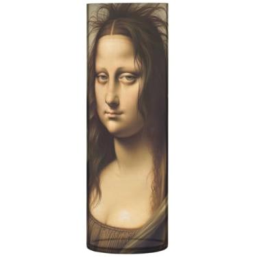 Imagem de Vasos de flores cilíndricos florais com estampa de animais fofos para buquês, vasos de plástico e plantadores, decoração de mesa moderna floral personalizada, 30 cm x 9,9 cm