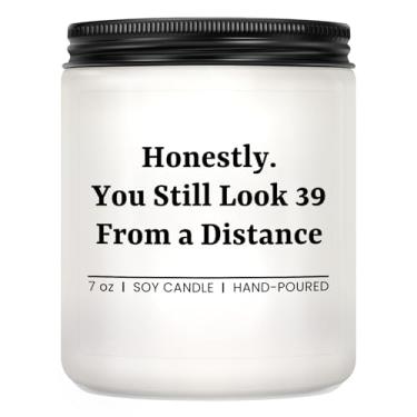 Imagem de kedofa Presentes de aniversário de 40 anos para mulheres e homens – Decorações de aniversário de 40 anos para ela, presentes de aniversário de 40 anos para amigos, irmãs, esposas, maridos – Vela