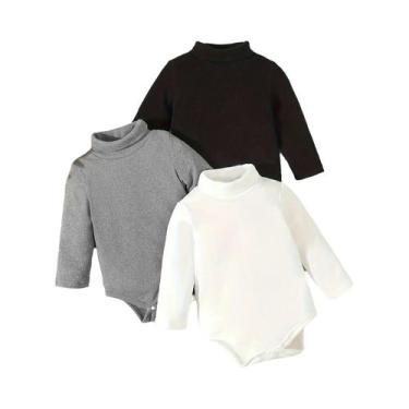 Imagem de Bodies De Veludo Para Bebê Menina, 3 Pares, Outono Inverno, Confortáve