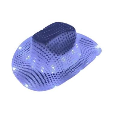 Imagem de Chapéu De Cowboy/Cowgirl Com LED, Boné Luminoso Para Homens E Mulheres