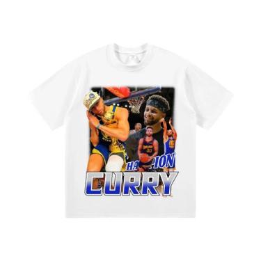 Imagem de Camiseta Unissex 100% Algodão Com Estampa De Stephen Curry Confortável