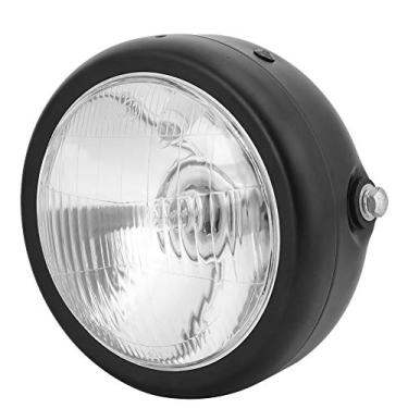 Imagem de Mingzhe Luz Decorativa para Motocicleta, Lente Branca retrô Em Liga Preta, Farol Dianteiro Redondo, Adequado para CG125 GN125, Mercado de Reposição Super Brilhante Com Lente de Vidro,