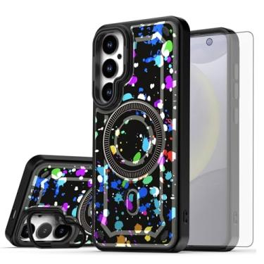 Imagem de Capa de celular para Samsung Galaxy S24 Plus/S25 Plus S24+ S25+ 5G Capa magnética com protetor de tela, suporte rígido de carregamento sem fio pintado S24Plus 24S + S 24 24+ S25Plus 25S 25+ SM-S936U