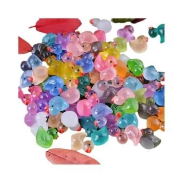 Imagem de Mini Patinhos Amarelos De Resina Que Brilham No Escuro, 100/50 Peças P