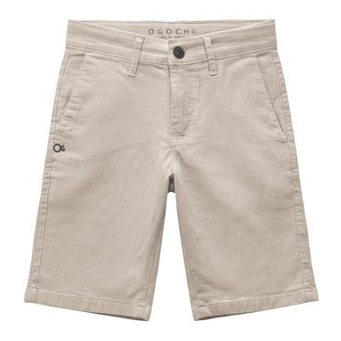 Imagem de Bermuda Ogochi Infantil Branco Microdots 02/08-Masculino