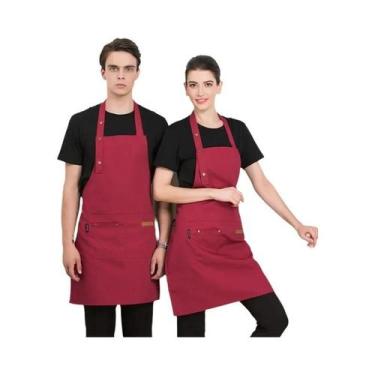 Imagem de Avental De Cozinha Impermeável Com Bolsos Para Mulheres E Homens, Unif