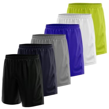 Imagem de Kit 6 Calção Short Futebol Basquete Vôlei Bermuda Dry Treino Academia-Masculino