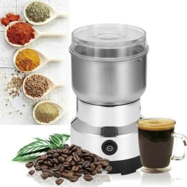 Imagem de Moedor de Café e Grãos Elétrico Premium Inox 150W Triturador Multifuncional Rápido 110V Compacto para Especiarias