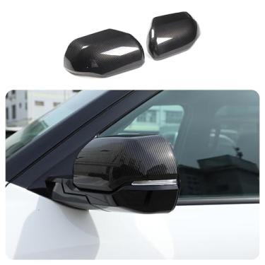 Imagem de KELEIMAI Acessórios de carro aptos para Toyota Tundra/Sequoia 2025 2024 2023 2022 Exterior Porta do Carro Lado Retrovisor Capa Guarnição com seta (Fibra de Carbono) 2 peças ABS