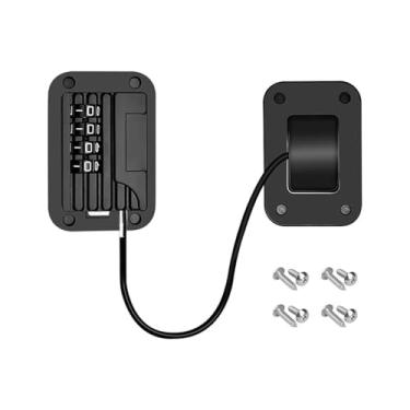 Imagem de Fechadura de combinação de posicionamento limitado, gavetas, combinação de geladeira, fechadura de segurança deslizante para armário (preto)