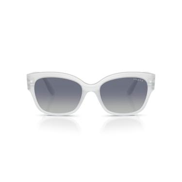 Imagem de Óculos de Sol Vogue Eyewear 0VO5638SU 32204L Tam 55 / Branco - Lentes Azul Gradiente