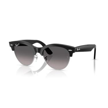Imagem de Óculos de Sol Ray-Ban Polarizado Clubmaster Way 0RB2341 1354M3 Tam 54 / Preto/Prata - Lentes Cinza Gradiente