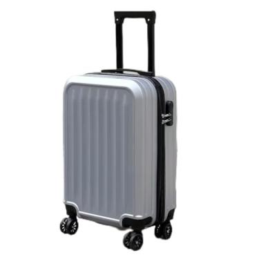 Imagem de Mala de Bordo ABS 55cm com Cadeado Rodinhas 360° Bagagem de Mão até 10kg(Cinza)